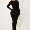 Ladies' Classic Slim Fit Solid Color Hip Hugging Dress Lady T Fashions
