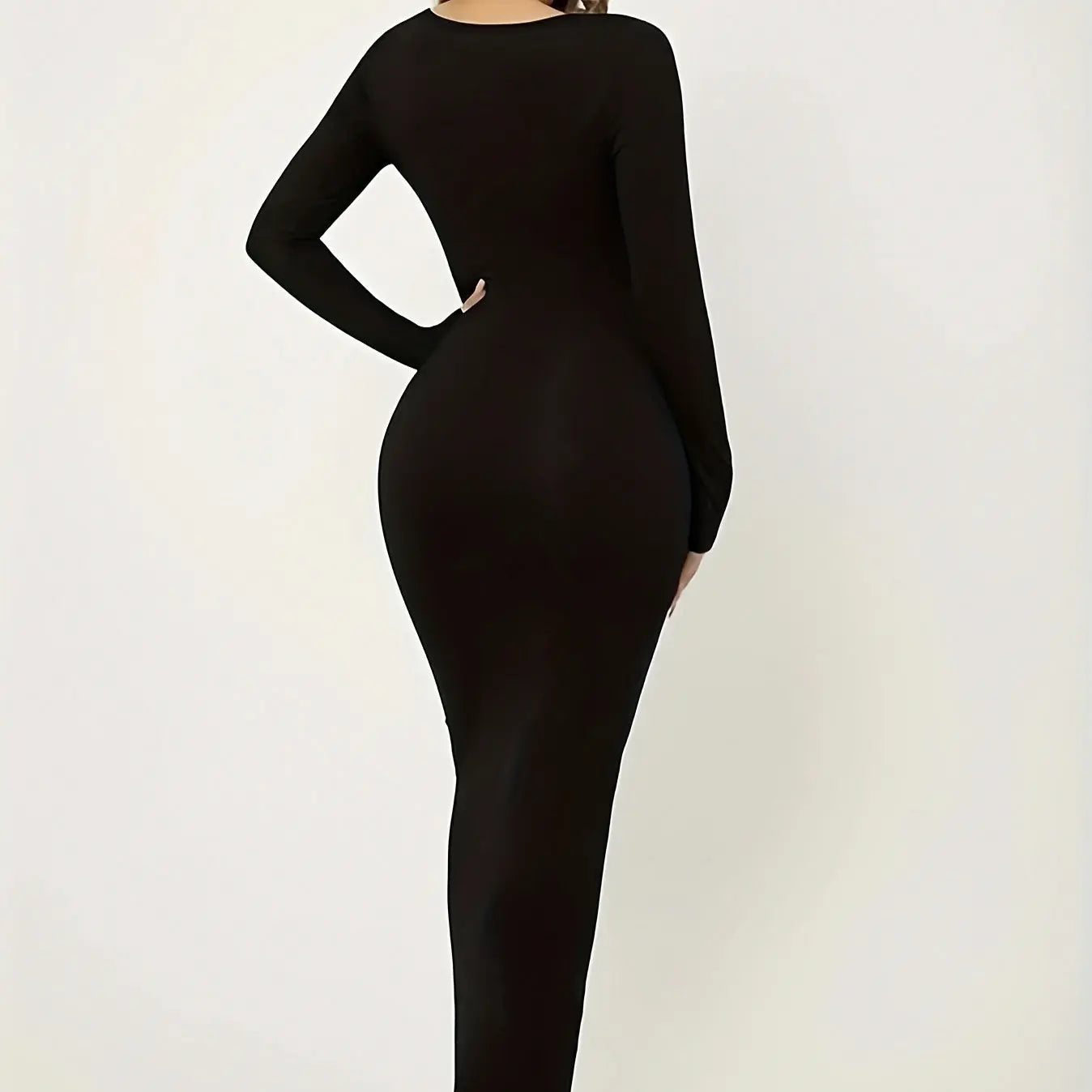 Ladies' Classic Slim Fit Solid Color Hip Hugging Dress Lady T Fashions