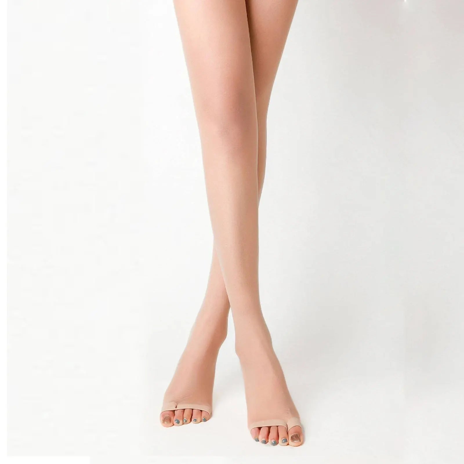 3 Pairs Womens 20D Ultra Toeless Sheer Tights Open Toe Control Top Pantyhose Lady T Fashions