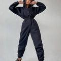 Casual Women Basic Hoodie Two Piece Sets Zipper Drawstring Lady T Fashions