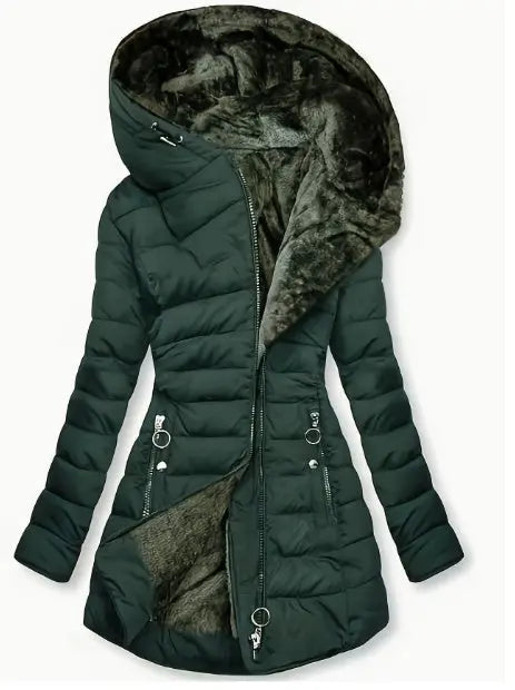 Zip-up Hoodie Puffy Coat Lady T Fashions