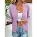 Women's Long Sleeve V-Neck Button Down Cardigan Knit Shrugs Sweater Lady T Fashions