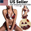 Sexy Lingerie School Girl Sleepwear Dress Nightwear Underwear Babydoll Women USA Lady T Fashions
