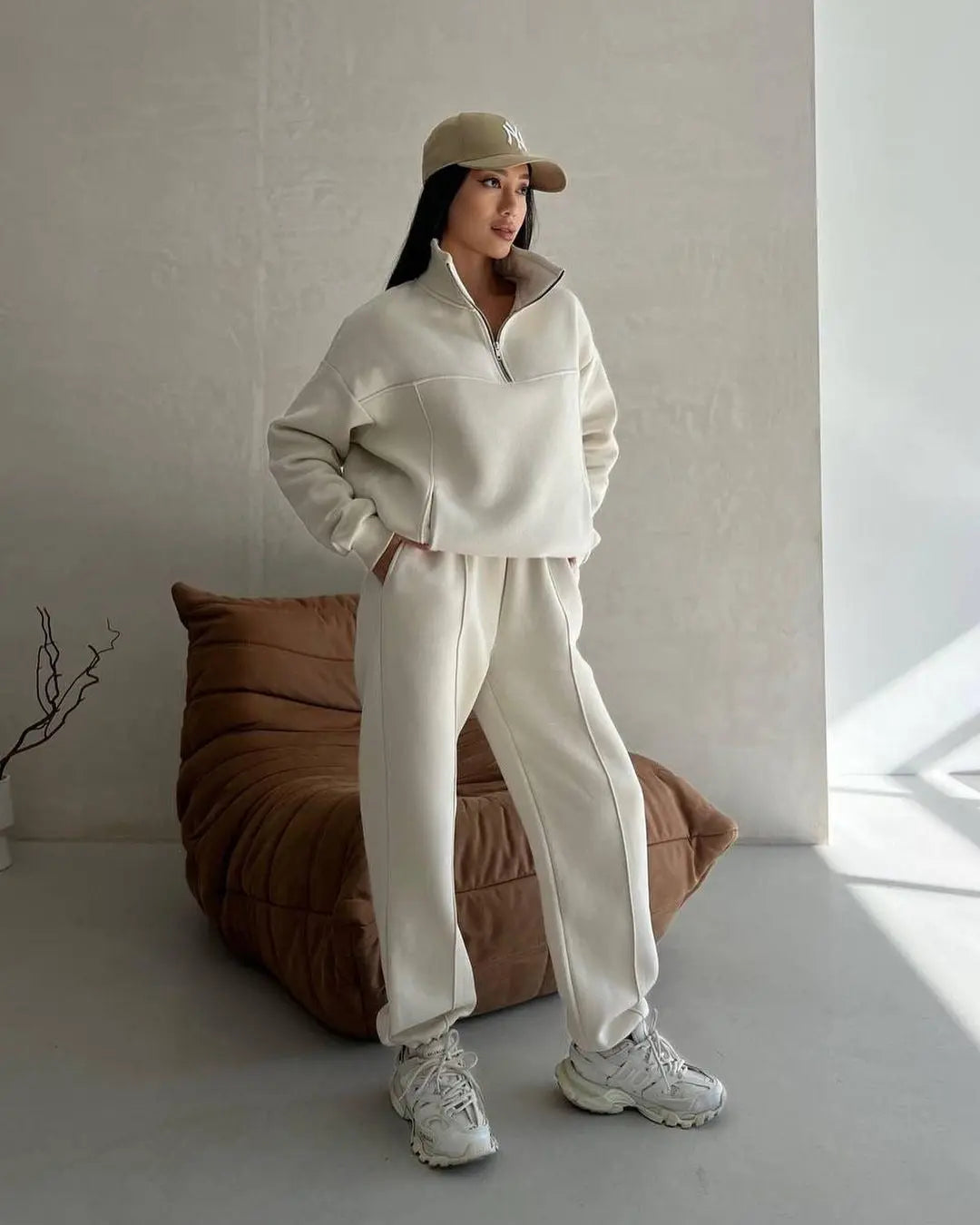 Y2K Winter Jogging Women Two Piece Set Female Zipper Coat Casual Pants Tracksuit Autumn Jacket Fashion Contrast Sport Wear Set Lady T Fashions