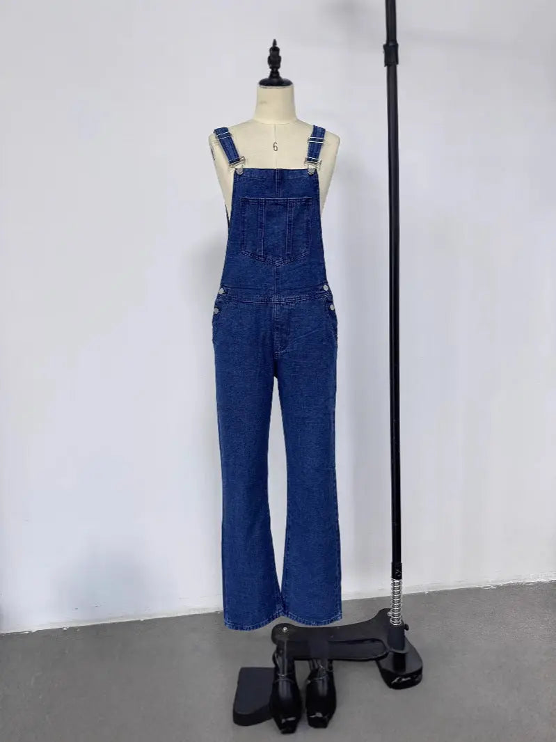 Loose Women's Denim Suspender Pants Lady T Fashions