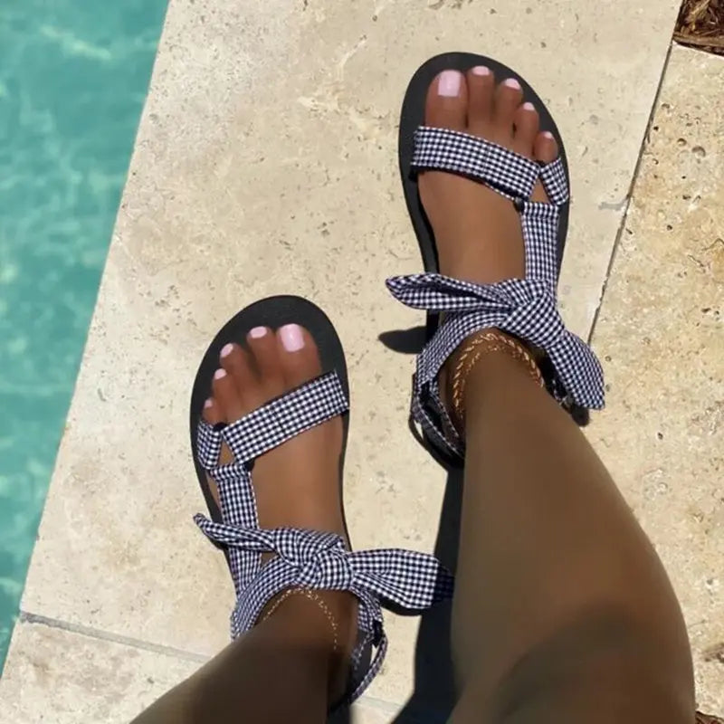 European And American Women's Sandals 21 Years Of Summer New Style Flat Bottom Lady T Fashions