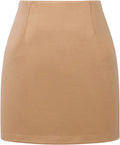 Women's High Waist Plaid Tight Pencil Wool Mini Skirt Lady T Fashions
